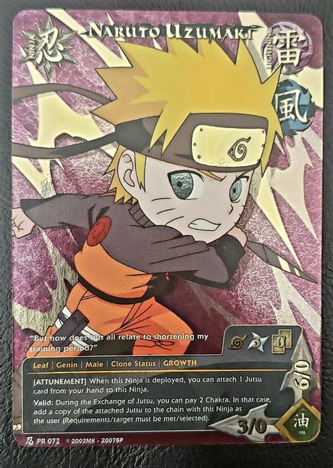 Mavin FOIL NARUTO CCG TCG NARUTO UZUMAKI SUPER RARE CHIBI CARD