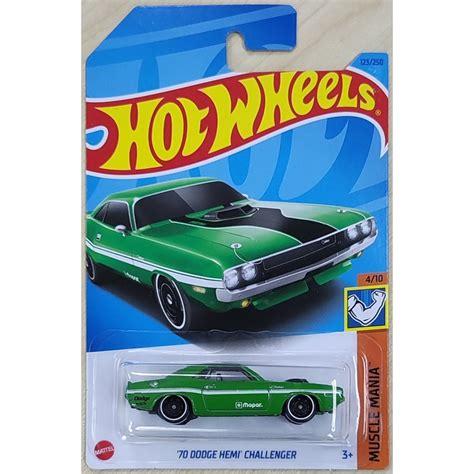 Hot Wheels 70 Dodge Hemi Challenger 1970 Muscle Mania Spring Shopee Malaysia