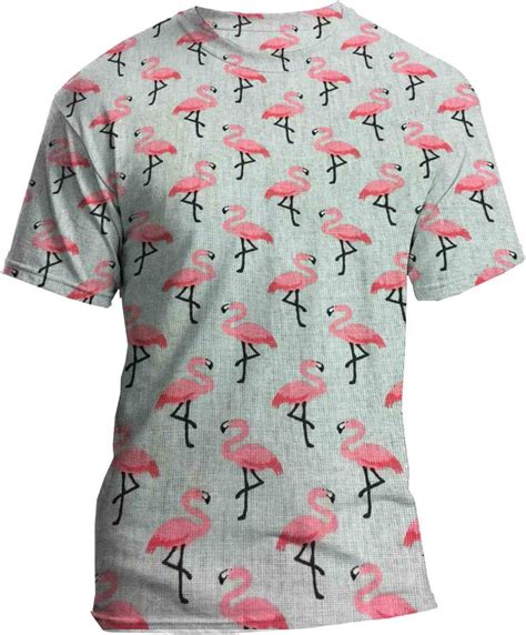 Tissu Coton Motif Imprim Flamant Rose Gris Clair Vente De Tissus Au