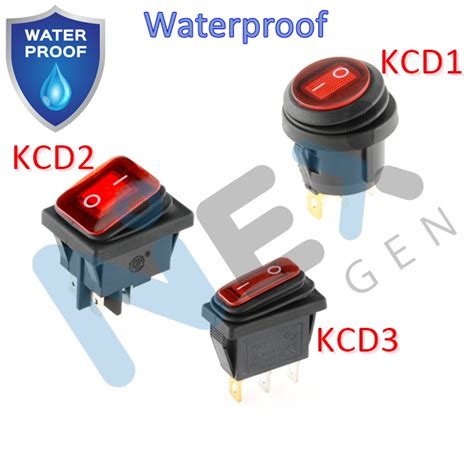 Kcd Kcd Kcd Kcd Kcd Kcd Suis Rocker Switch Waterproof Ip On