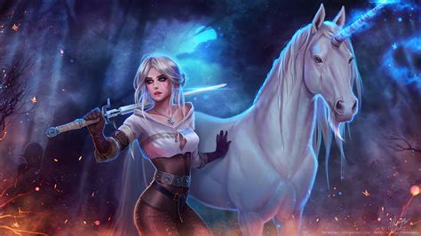 Ciri With Horse Art Wallpaper,HD Games Wallpapers,4k Wallpapers,Images,Backgrounds,Photos and ...