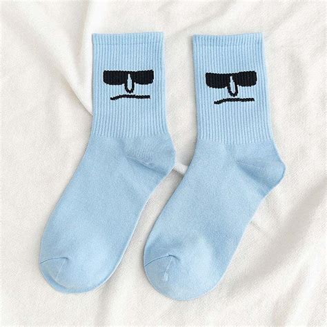 Cute Funny Expression Socks Colorful Women Men Unisex Socks Shopee