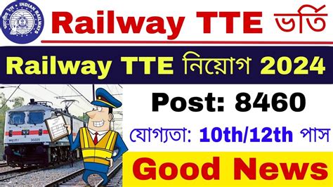 Railway TTE New Vacancy 2024 Railway TTE Recruitment 2024 TTE Full