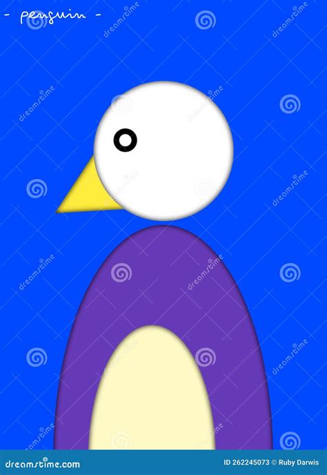 A Graphic Design In The Shape Of A Penguin Stock Illustration