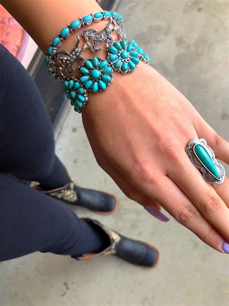 Aylin ” Western Stretch Bracelet ( Turquoise ) – Ale Accessories