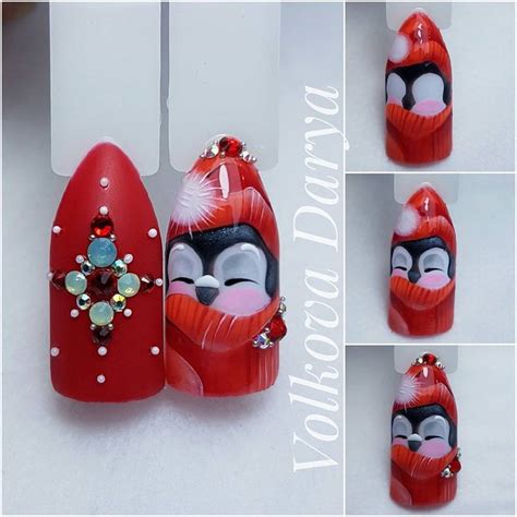 Маникюр ️Обучение ️Александров on Instagram: “😘” | Xmas nail art ...