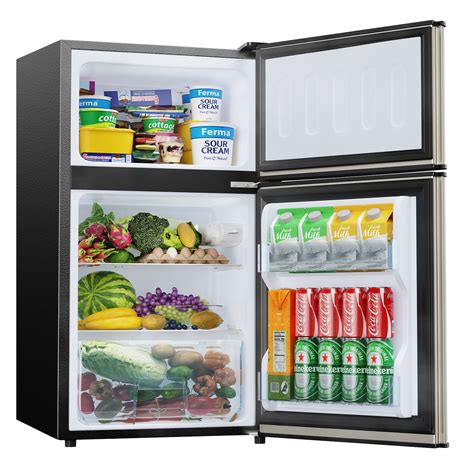 Bodare 3.2 Cubic Feet Freestanding Mini Fridge with Freezer - Walmart.com