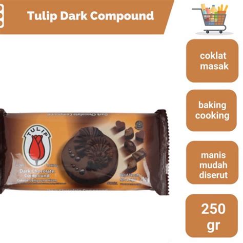 Jual Tulip Dark Chocolate Compound Hitam 250g Shopee Indonesia