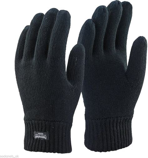 Thinsulate Mens Thermatec 3m Insulaiton Black Thermal Lined Winter