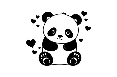 Valentines Day Love Panda Vector Graphic By Sahamilon125 · Creative Fabrica