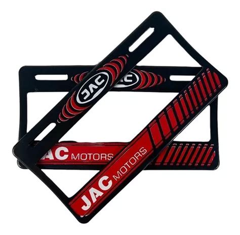 Par De Marcos Porta Placas Jac Motors Rojo Con Tornillos En Venta En