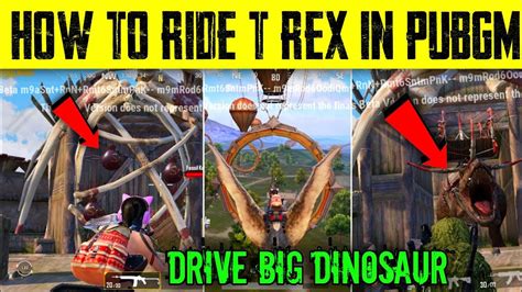 How To Ride T Rex In Pubg Mobile Drive Dinosaur In Pubg Pubg 26