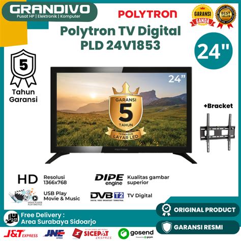 Jual Tv Digital Polytron Inch Pld V V Garansi Resmi