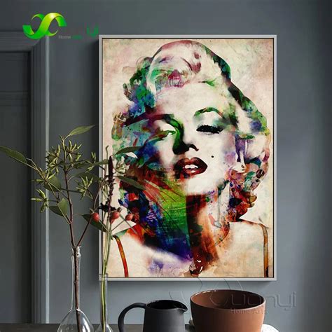 Póster de pintura en lienzo de Marilyn Monroe para sala de estar