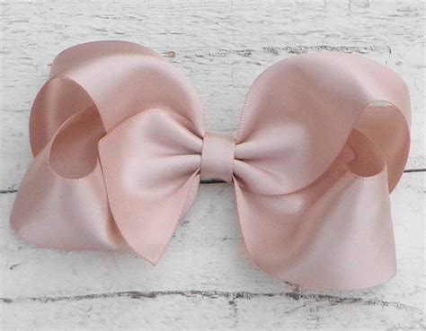 Satin Hair Bows For Weddingswedding Hair Bowschampagne Satin Etsy