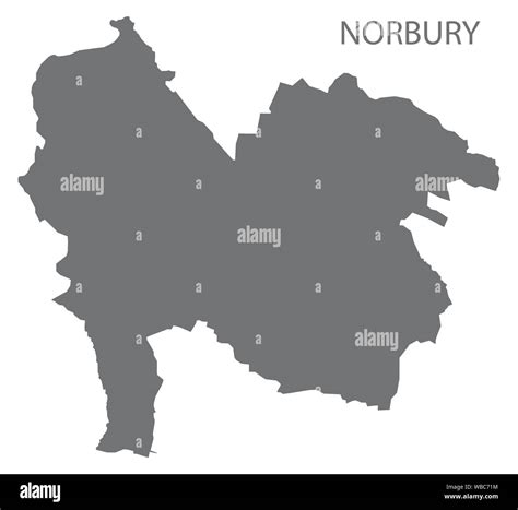 Norbury grey ward map of Derbyshire Dales district in East Midlands ...