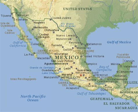 Mapa geografico de mexico - Imagui