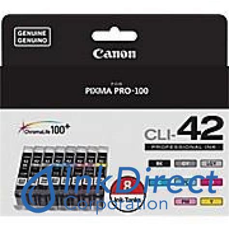 Genuine Canon 6384B007 CLI-42 BK/C/M/Y/GY/LGY/PC/PM Ink Tank Black & C ...