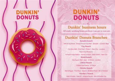 Dunkin Donuts Menu On Behance