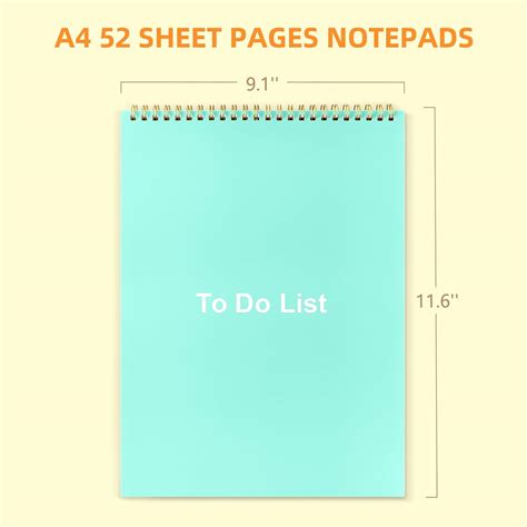 NPET To Do List Notepad Daily Planner Notebook 52 Sheets Tear Off A4