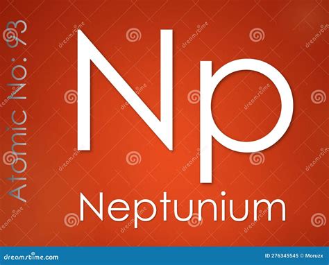 Neptunium Symbol Chemical Element Periodic Table. Atomic Education Symbol Neptunium Sign. Vector ...