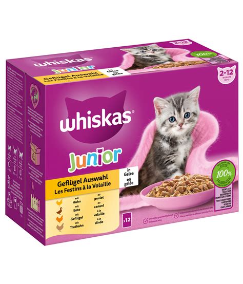 Whiskas Nassfutter F R Katzen Multipack Gefl Gel Auswahl In Gelee