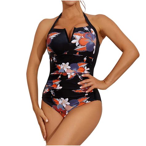 Badhub Women S Slimming One Piece Swimsuits Tummy Control Hawaiian