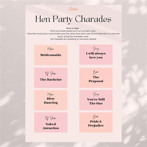 Free Hen Party Games To Print Off And Play Now Wedding 49 Off