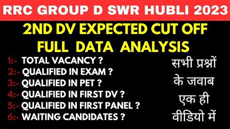 Swr Railway Hubli Group D Expected Nd Dv Cut Off Detailed Analysis