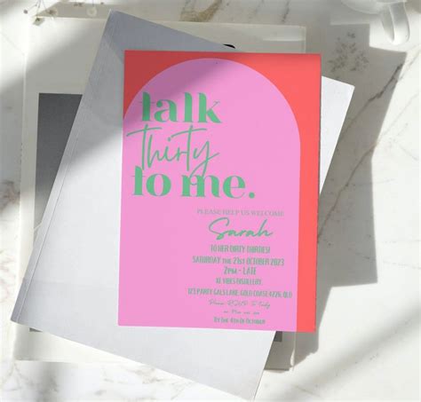 Printable 30th Birthday Invitation Talk Thirty To Me Dirty Thirty