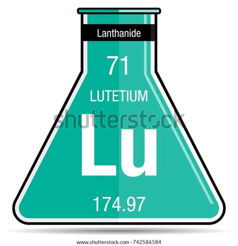 Lutetium Symbol On Chemical Flask Element Stock Vector (Royalty Free ...