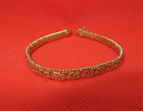 Vintage Sterling Silver Gold Plated Bracelet Marked 925 Etsy