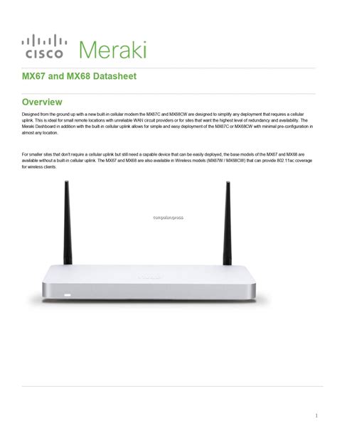 Cisco Meraki MX68