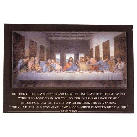 Plock Last Supper With Luke 22 Scripture Reillys Church Supply And T Boutique