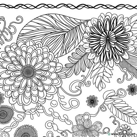 Coloriage De Fleurs Et Plantes Complexes T L Charger Ou Imprimer