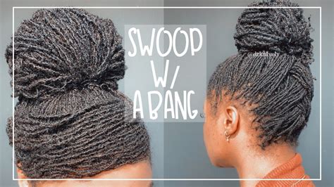 Sisterlocks Easy Updo Style W Bun And Swoop Drknlvely Youtube