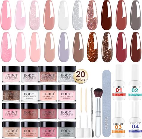 Amazon Eodci Pcs Dip Powder Nail Kit Starter Colors Nude