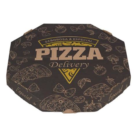 Caixa Parda De Pizza Oitavada Top Basic N 35 25 Unidades