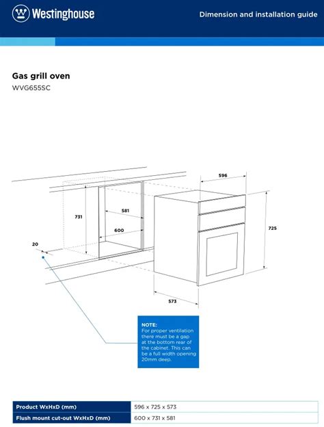 Westinghouse Gas Grill Oven Installation Guide