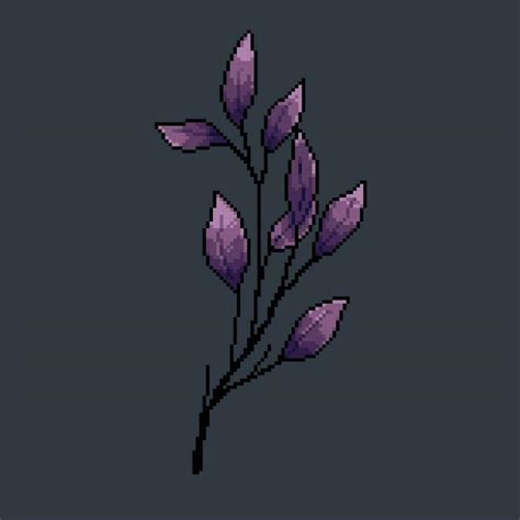 purple leaf in pixel art style 27879847 Vector Art at Vecteezy