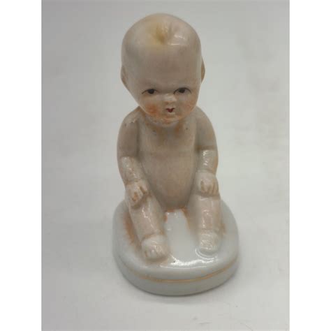Vintage Miniature Naked Baby Sitting Figurine Hand Painted Japan Etsy