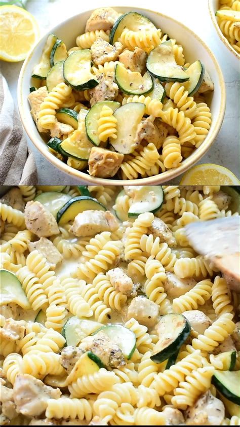 Chicken Zucchini Pasta With Creamy Lemon Garlic Sauce Artofit