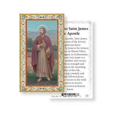 St James Prayer To Saint James The Apostle Gold Trim Paperstock