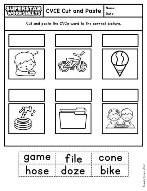 CVCE Words Worksheets - Superstar Worksheets