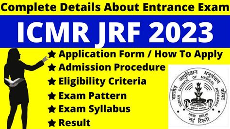 Icmr Jrf Full Details Notification Dates Application Syllabus