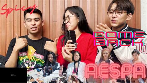 MV REACT aespa 에스파 Spicy MV Reaction by COMINGSOON YouTube