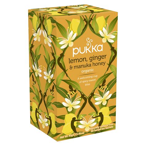 Pukka Infusion Tea, Lemon & Ginseng, 20 пакетчета чай, 40 g - eMAG.bg