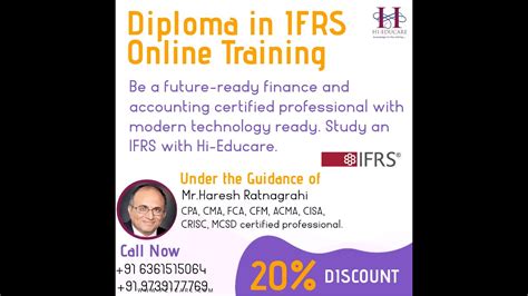 Diploma In Ifrs Online Training Youtube