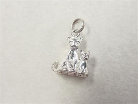 Vintage Sterling Silver Cat And Kitten Charm From Arnoldjewelers On Ruby Lane