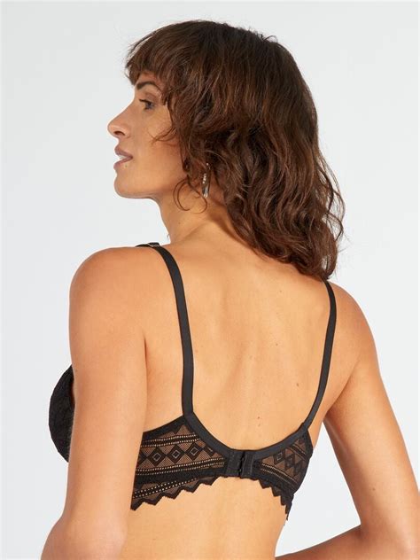 Sujetador De Encaje Envie De Lingerie Negro Kiabi